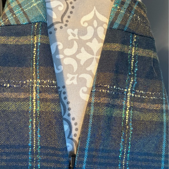 NWOT JJill Teal Plaid Mini Skirt - Picture 3 of 9